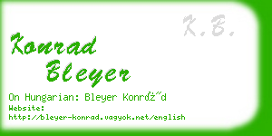 konrad bleyer business card